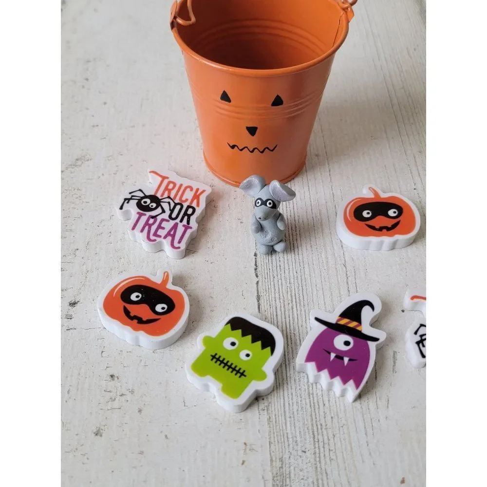 Halloween Frankenstein eraser pumpkin mouse set‎ toy figure